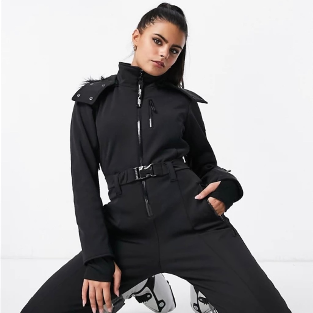 ASOS 4505 Petite ski fitted belted ski suit
